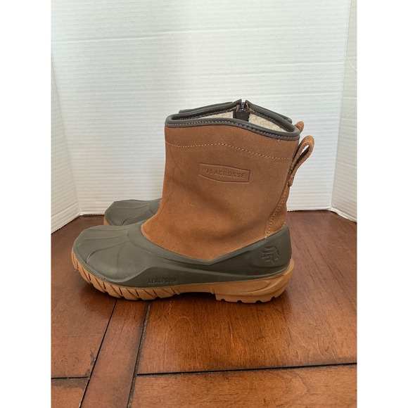 Lacrosse Womens Aero Timber Zip Up 8in Brown Suede Rubber Winter Boots Size 8 - Picture 4 of 7